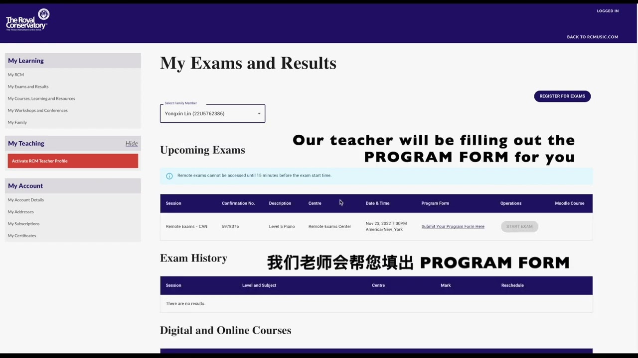 How to register and enter the RCM exam