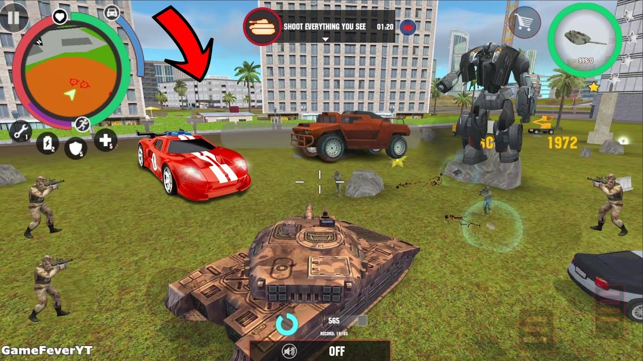 Stone Giant (Tank Madness and Destroy All Vehicles) Army Tank on Stone island - Android Gameplay HD