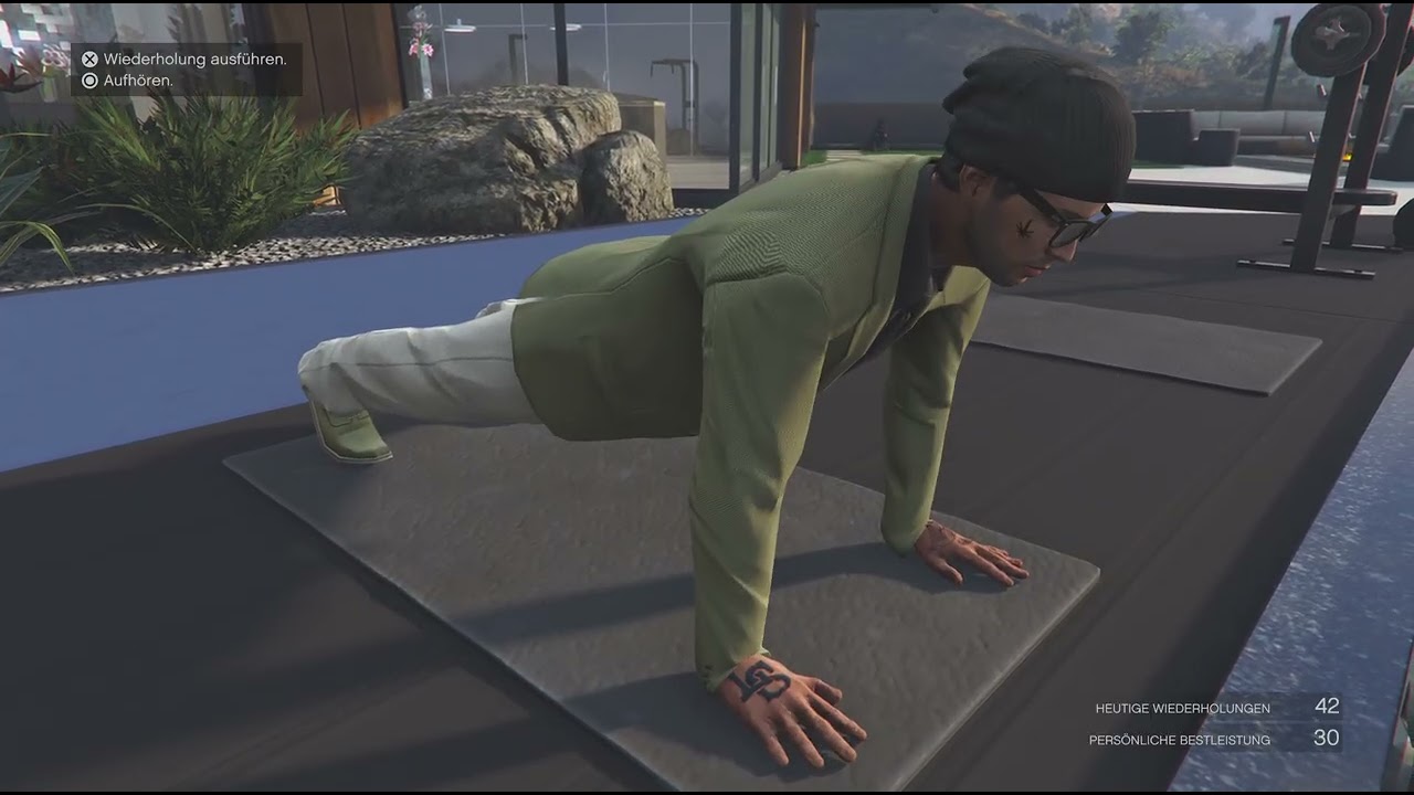GTAV Online Full body Workout in Villa