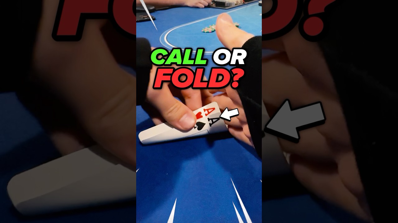 folding aces top set?! 🤯 #poker #shorts