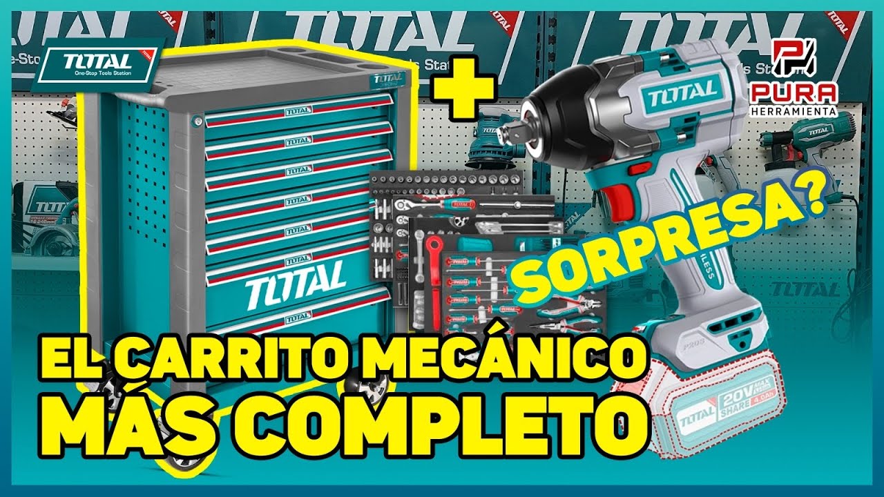CARRO DE HERRAMIENTAS MECÁNICAS TOTAL ⭐️con 369 piezas Mecánicas 