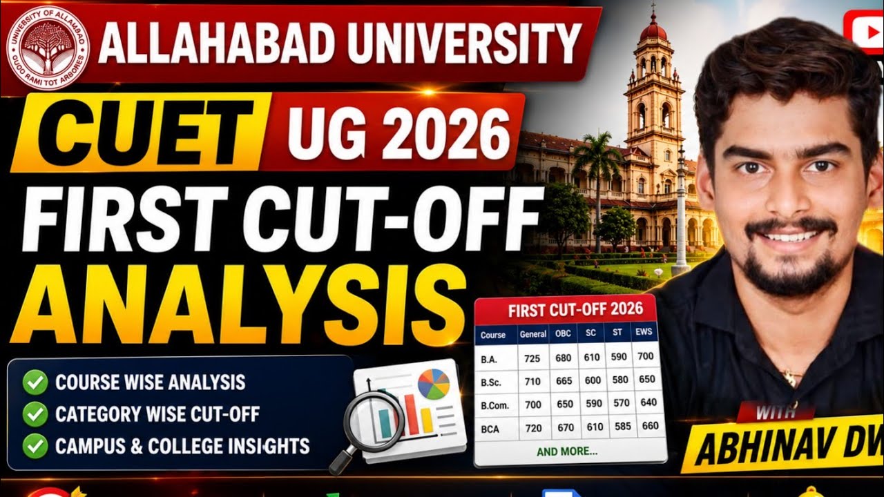 Big Breaking : Allahabad University CUET UG 2026 1st Cutoff Released l High Cutoff  