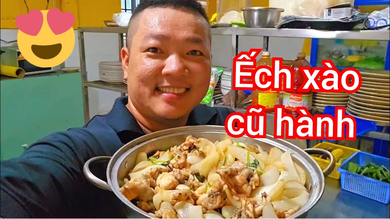 Hướng dẫn cách xào món Ếch xào cũ hành .đơn giản nguyên liệu dễ mua