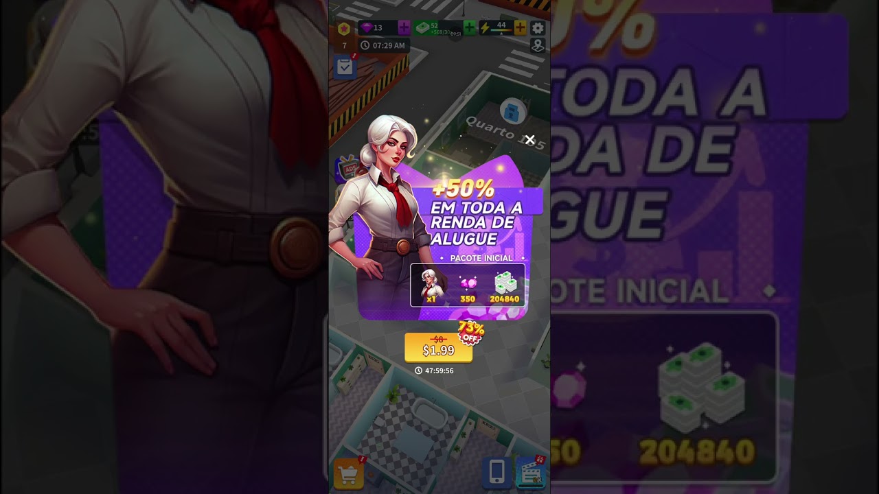 Virei dona de um hotel [Idle Landlord Sim - Gameplay]
