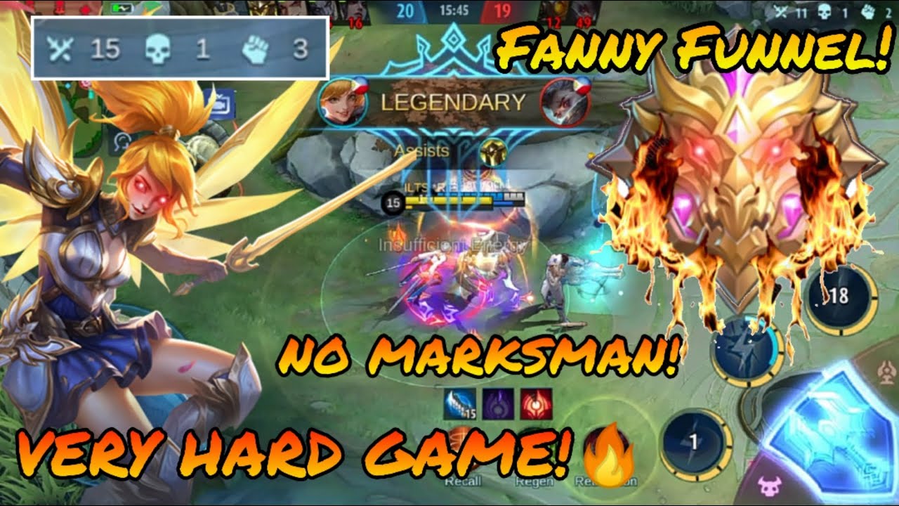 FANNY FUNNEL!!🔥VERY HARD GAME💯! NO MARKSMAN! MYTHIC RANK! THIS IS WHAT HAPPENS IF YOU FUNNEL FANNY!!