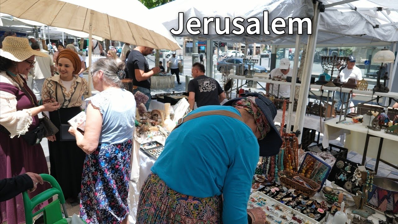 Jerusalem 4 June. A walk from Davidka Square. Mahane Yehuda Market, Nachlaot and Saker Park