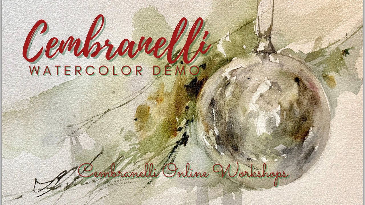 Christmas Ball, Watercolor Demo with AUDIO, DIY