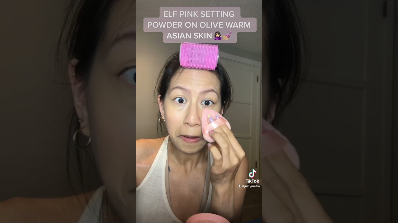 Elf halo glow pink setting powder try on 