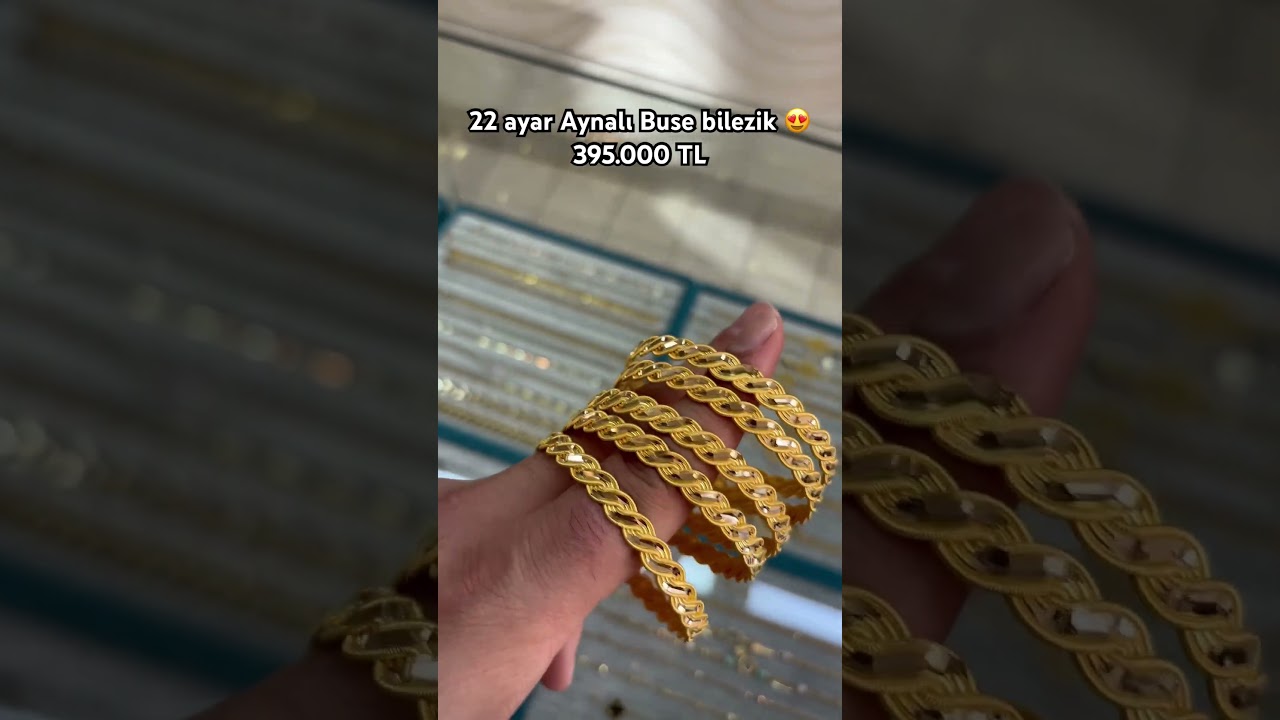 22 ayar aynalı Buse modeli bilezik😍😍 #buse #ajda #gold #jewelry #bilezik #hediye #altın #&ccedil;eyrek