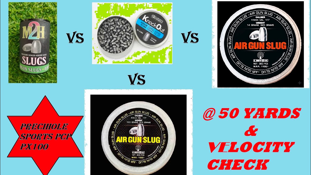 Precihole sports PX 100 Four 0.177cal slugs at 50 yards, velocity and accuracy test @Shooter_Yanzi