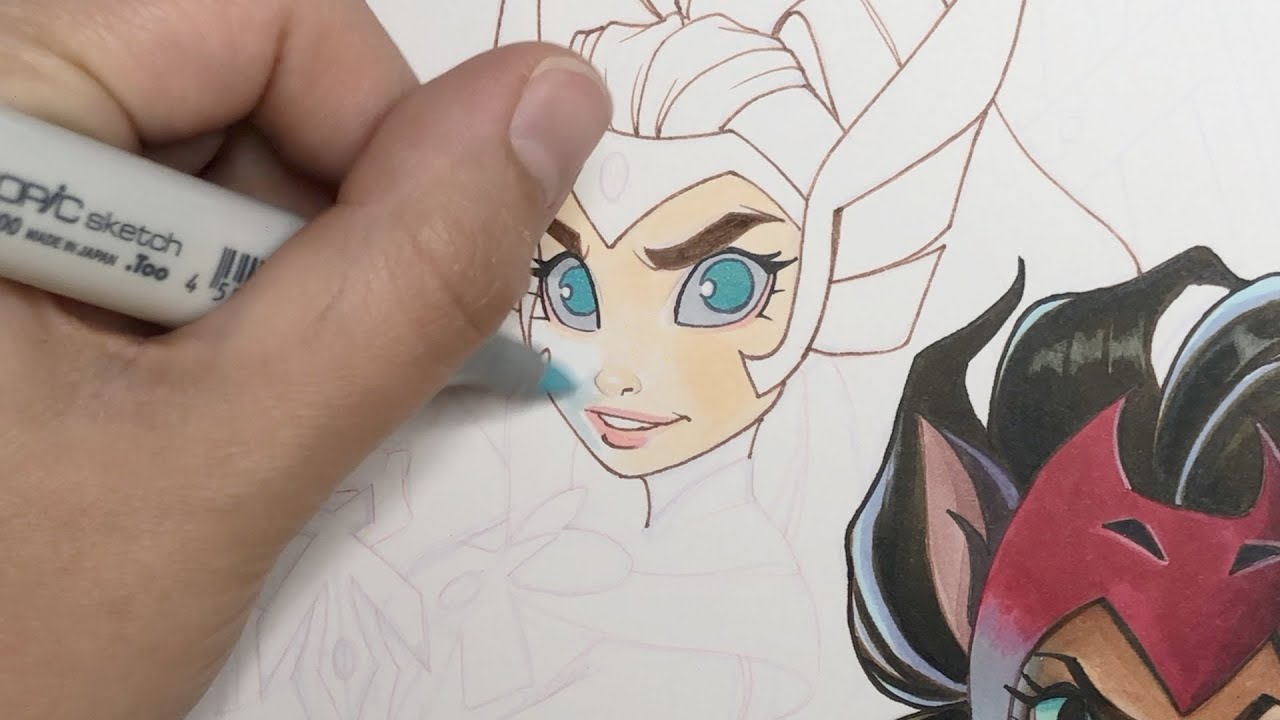 Drawing She-Ra and Catra!