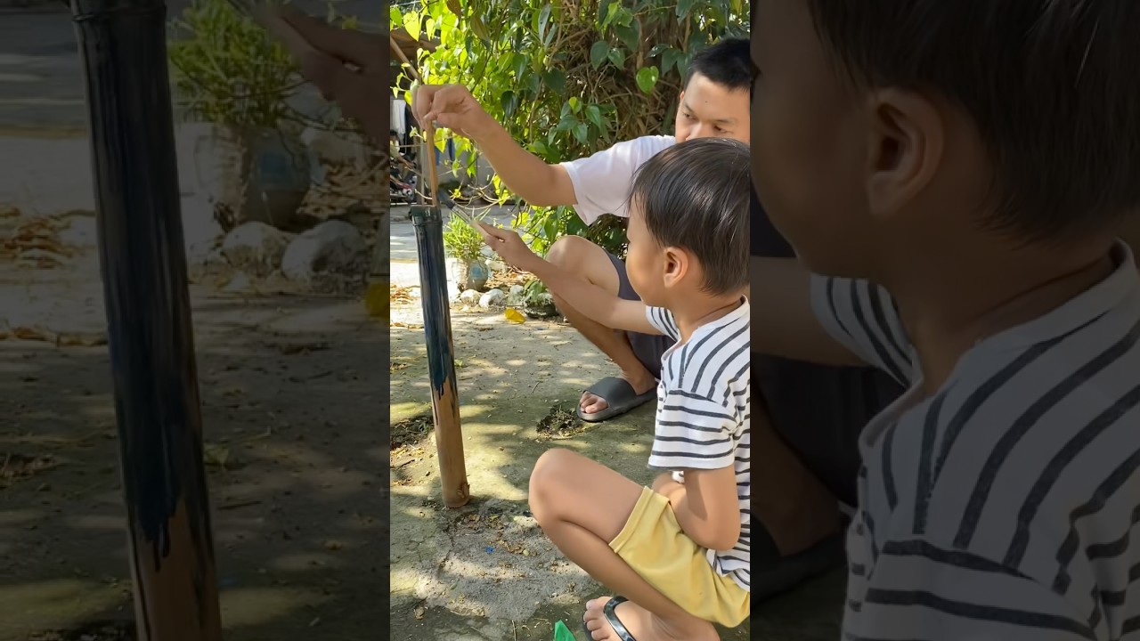 Membuat kentongan untuk tugas sekolah