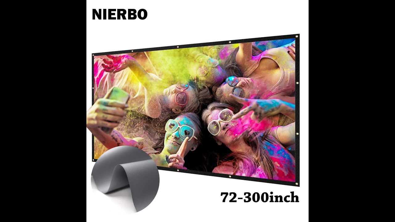 NIERBO 100 inch Metal Projector Screen Front&Back