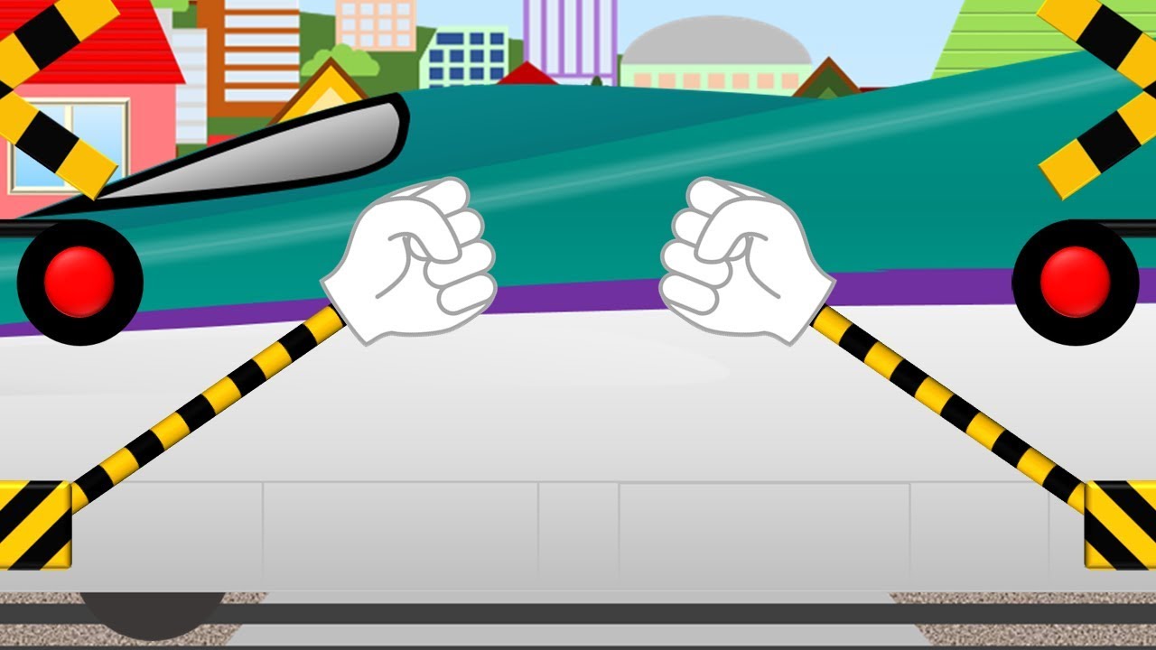 むすんでひらいて踏切 | こども向け電車アニメ
