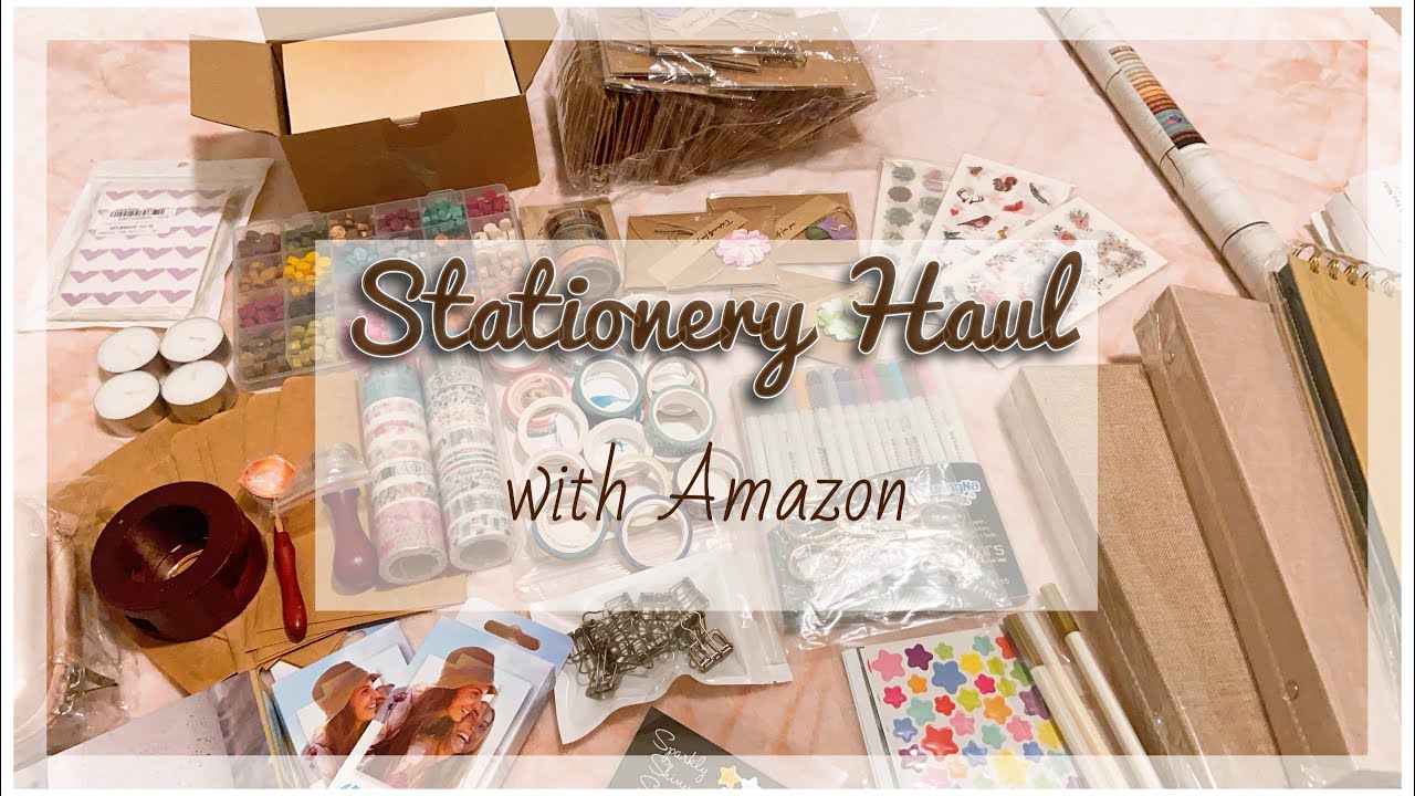 📦 stationery haul with amazon
