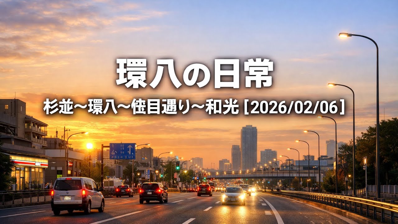 環八の日常｜杉並〜環八〜笹目通り〜和光【2026/02/06】