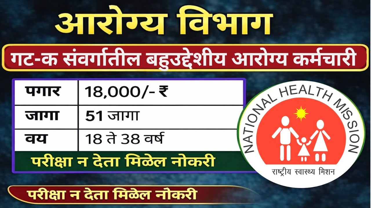 KDMC Bharti 2026|महानगरपालिकेत 51 जागांसाठी भरती 2026 IMahanagarpalika Bharti 2026 | NHM Bharti 2026