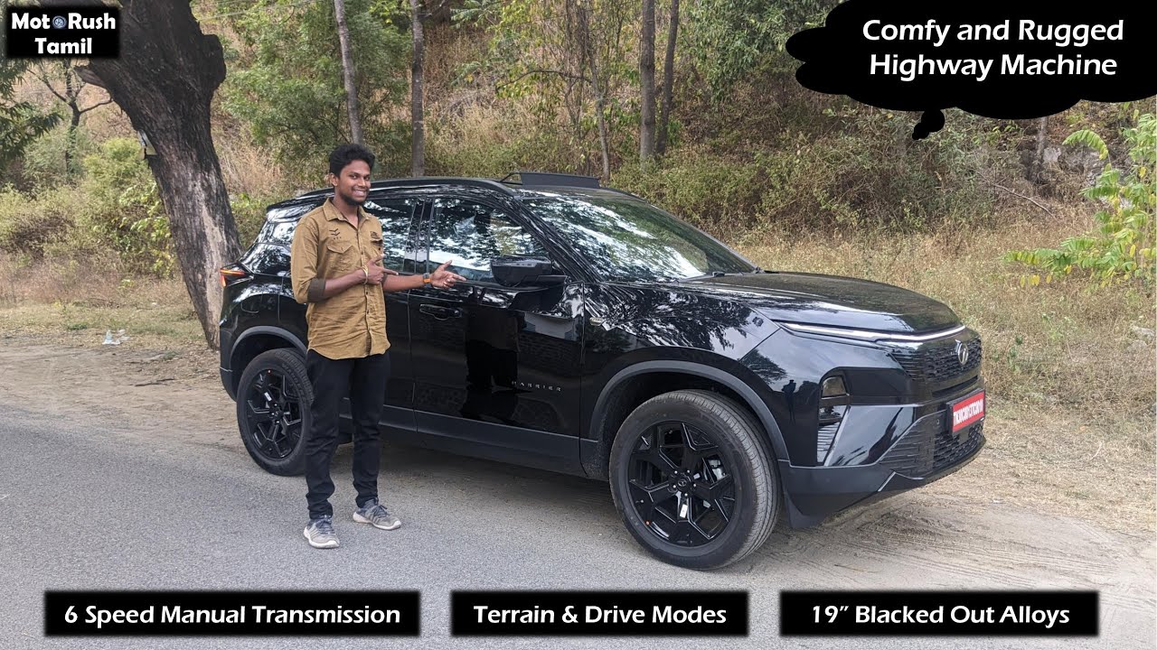 Tata Harrier Manual (Dark Edition) 2024 - Quite Fun to Drive | MotoRush Tamil