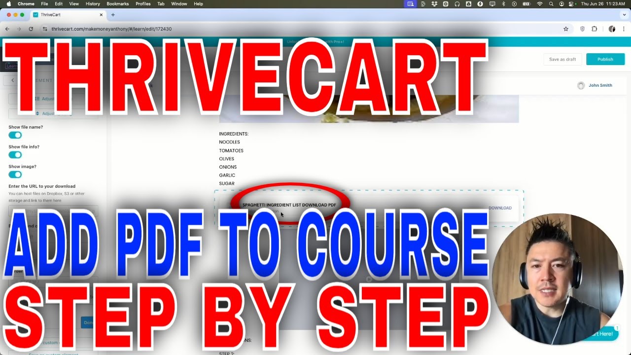 ✅  How To Add PDF To ThriveCart Learn Course🔴
