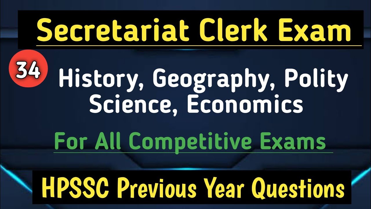 Secretariat Clerk preparation // Secretariat Clerk 962 // Hpssc previous year question, JOA IT 965