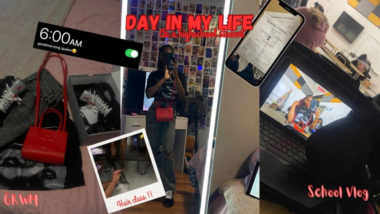 Day In My Life As A Highschool Student🫧 ( GRWM , School Vlog etc)