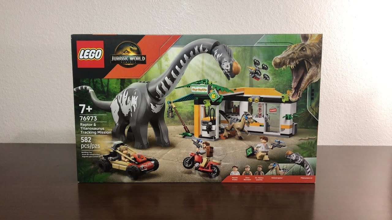 Обзор миссии по отслеживанию рапторов и титанозавров из набора Lego Jurassic World Rebirth