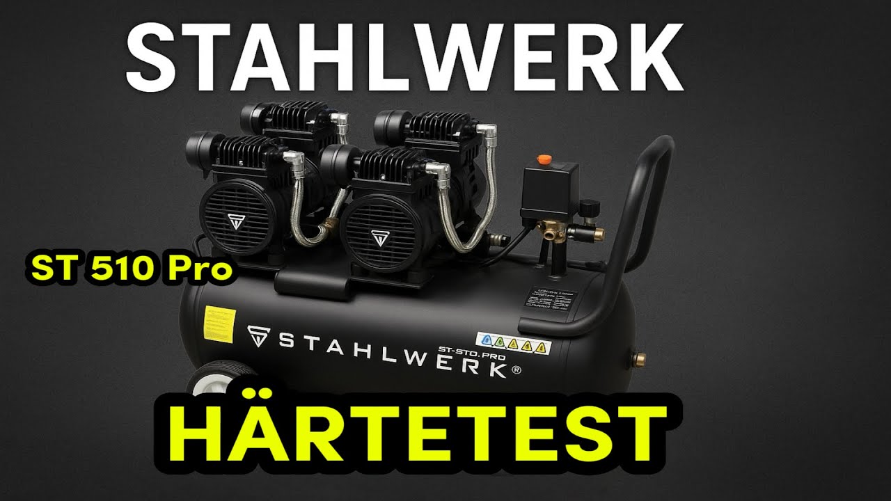 🔧 Werkstatt Kompressor im Härtetest, Leistung, Lautstärke & Druckcheck! Stahlwerk ST 510 Pro