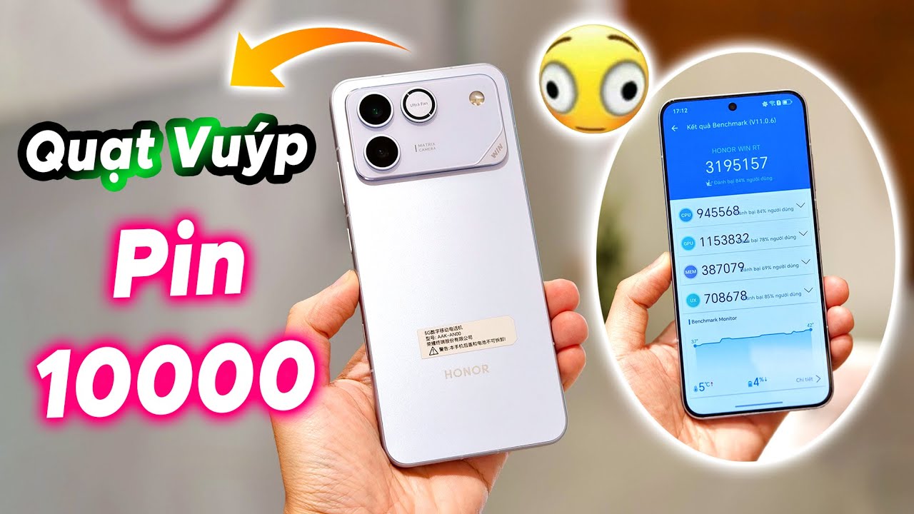 Trên tay Honor WIN RT: Quạt cơ học 2500 vòng/p, loa kép đối xứng 1216, Snap 8 Elite, Pin 10.000 !