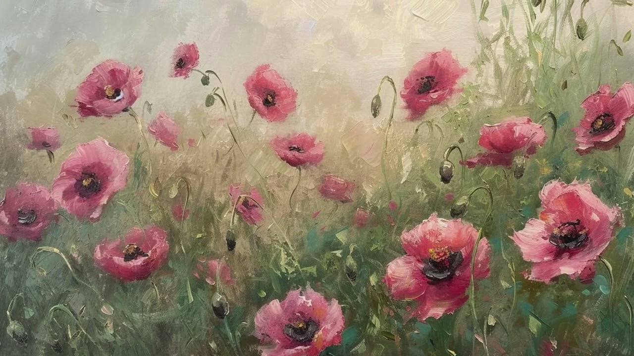 Vintage Floral Free Tv Art Wallpaper Screensaver Home Decor Samsung Oil Painting Digital Wildflower