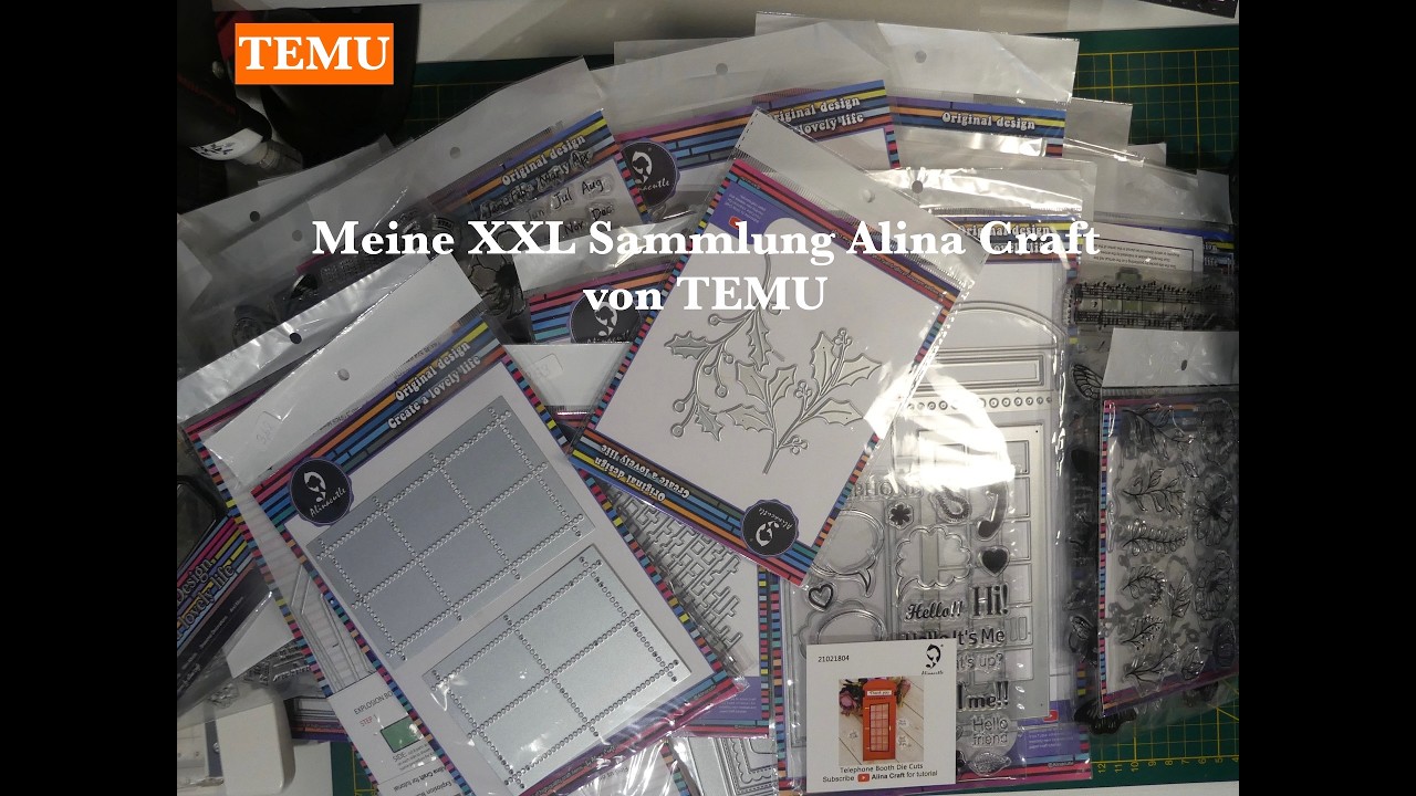 Meine XXL Sammlung Stempel und Stanzschablonen Alina Craft von TEMU