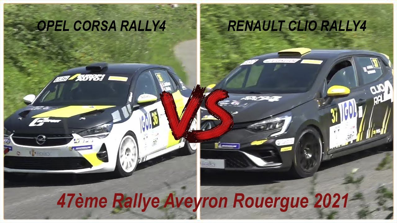 Opel Corsa Rally4 VS Renault Clio Rally4 | Stéphane Lefebvre VS Anthony Fotia | Rallye du Rouergue