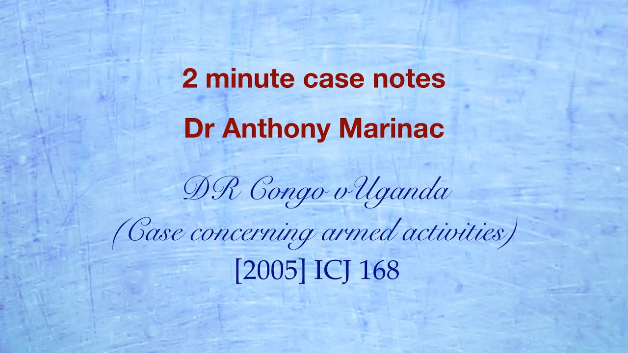 DR Congo v Uganda (Case concerning armed activities)