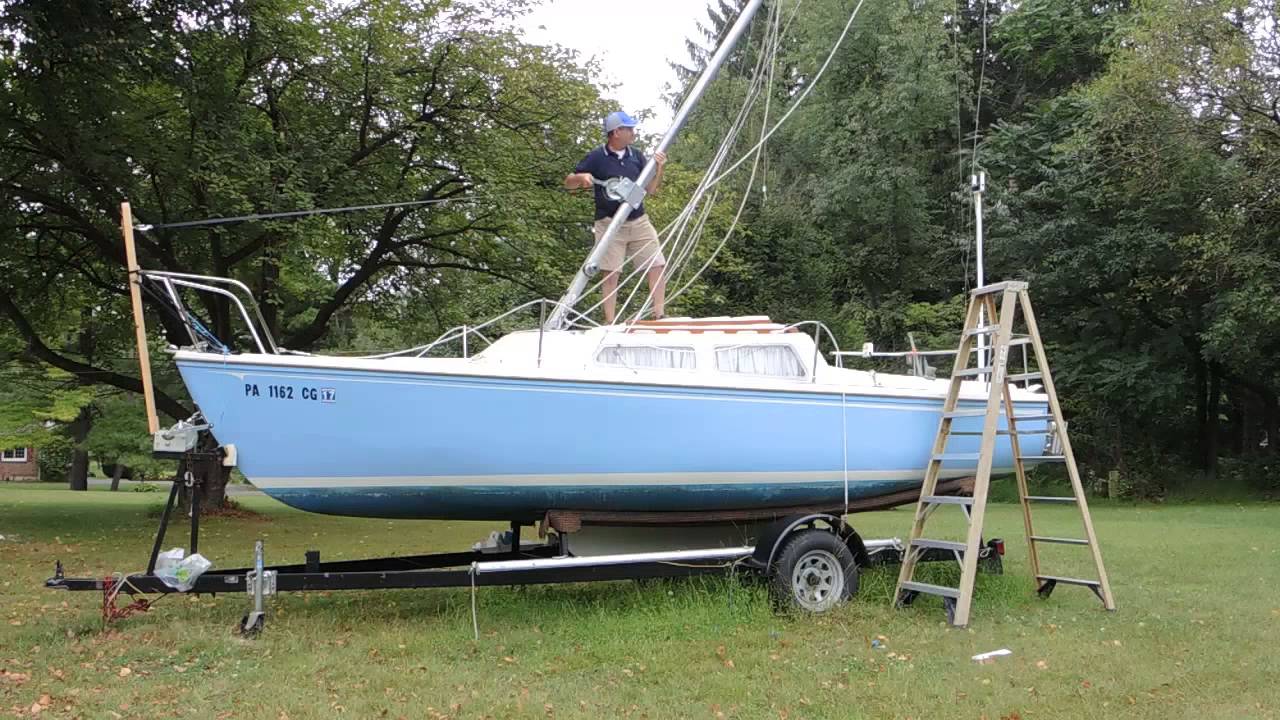 Catalina 22 Mast Lowering - Simple and Safe