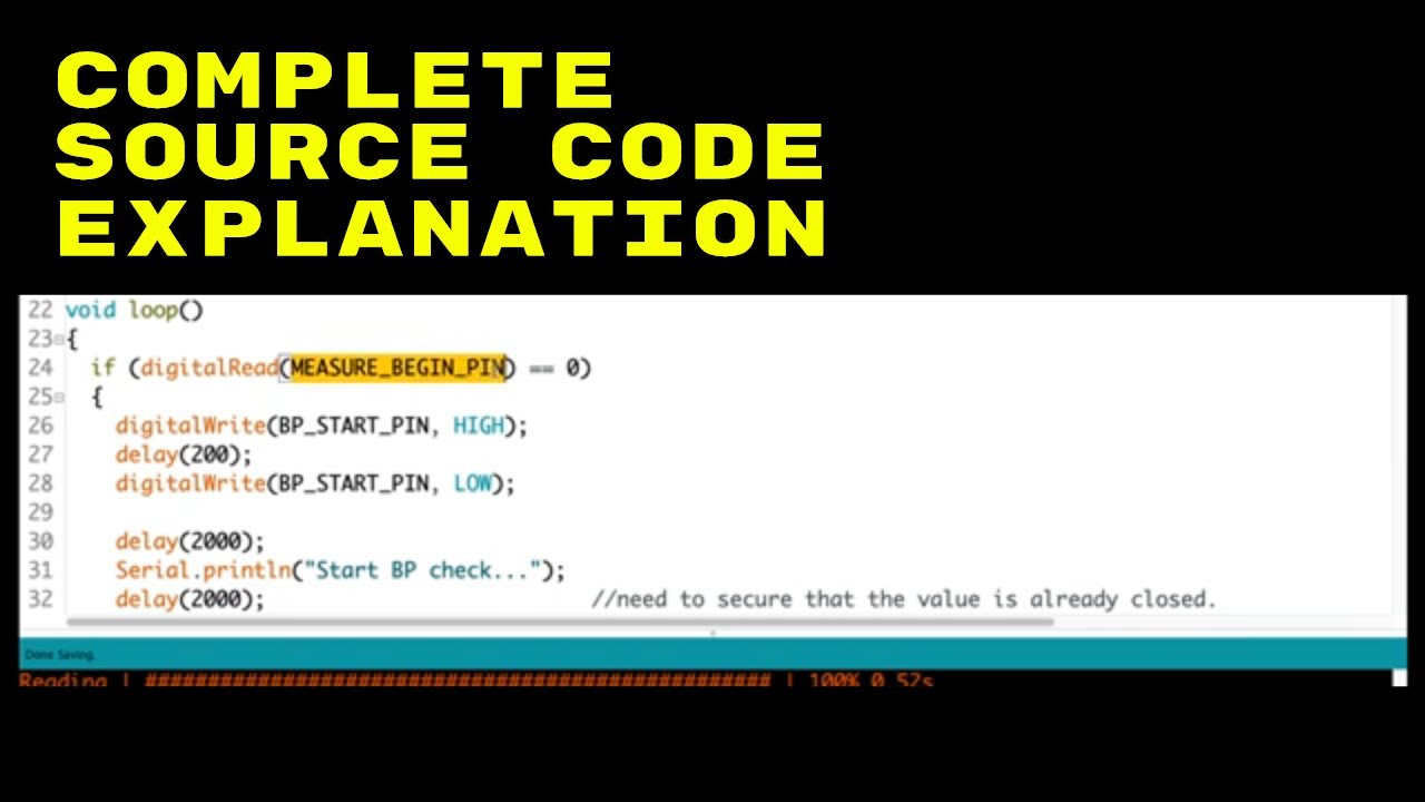 ARDUINO BLOOD PRESSURE SENSOR SOURCE CODE LINE BY LINE EXPLANATION - Step by step tutorial (4/6)