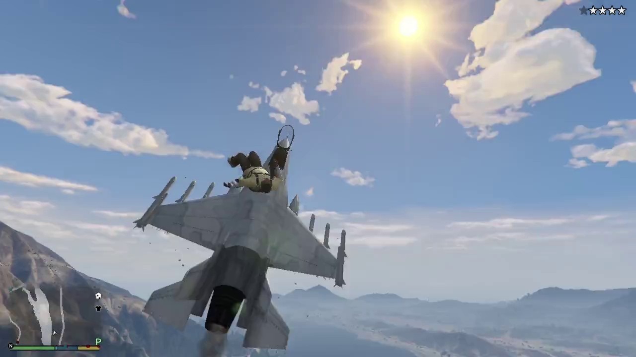 GTA 5 | Franklin Stealing a Fighter Jet in Broad Daylight Was a Bad Idea ☀️✈️💥