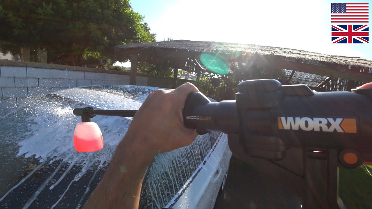 How to WASH your CAR 🚘 anywhere! 🔫 WORX HYDROSHOT