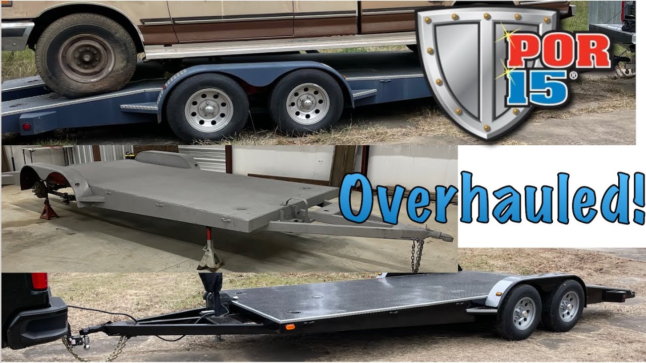 Restored car hauler with POR 15 and all the goodies!