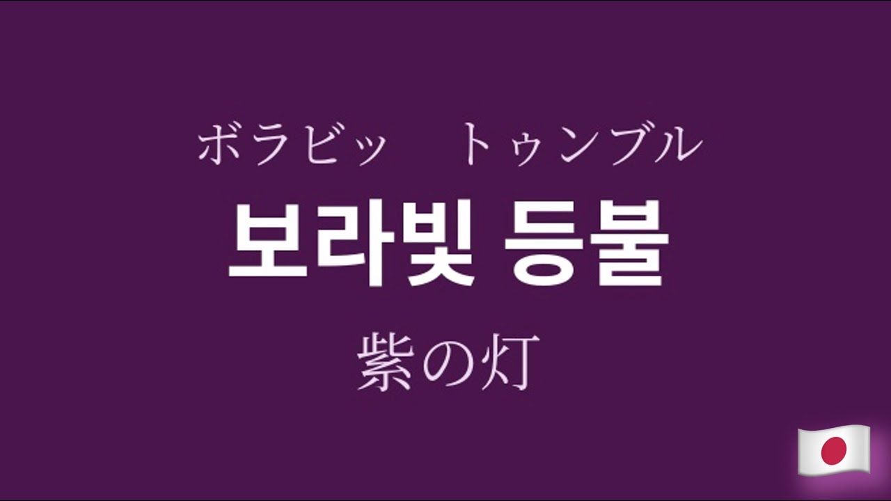 🇯🇵 紫の灯  보라빛 등불  ボラビッ トゥンブル