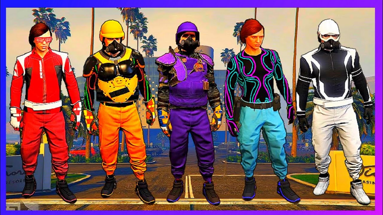 TENUE MODDER X10 GLITCH MODDER CES TENUE JOGGERS DE COULEURS GLITCH GTA 5 ONLINE 1.62