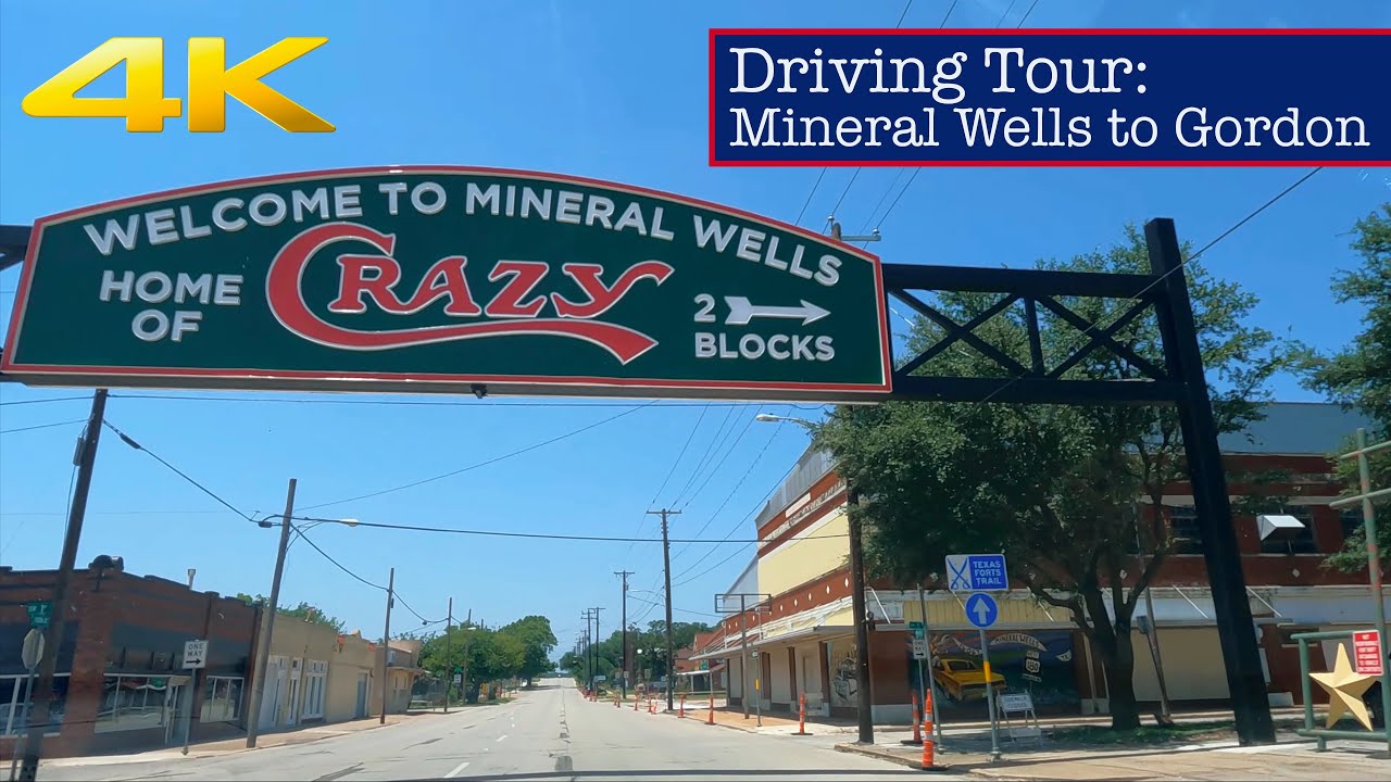 Texas Driving Tour: Mineral Wells to Gordon 4K
