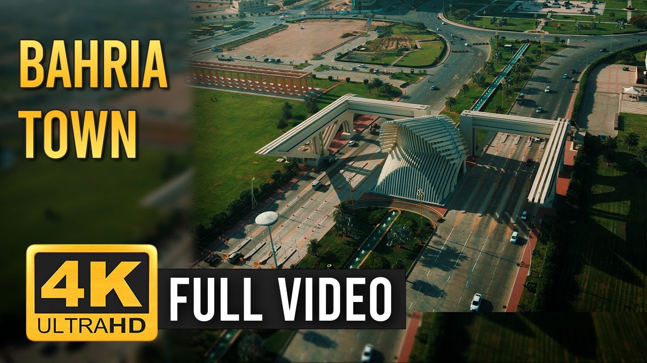 Bahria Town 4k Compilation Drone View Full Video - Karachi Aerial Shot Stock Footage