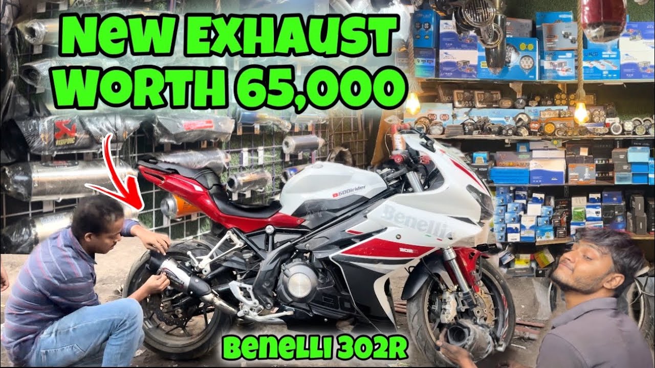 Finally New Exhaust For Benelli 302R🔥|| Loud Exhaust🔊|| cheapest Accessories Market ￼￼in Mumbai