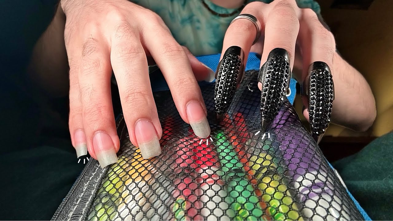 ASMR Rhinestone Nails vs. Natural Nails 💅🏼 