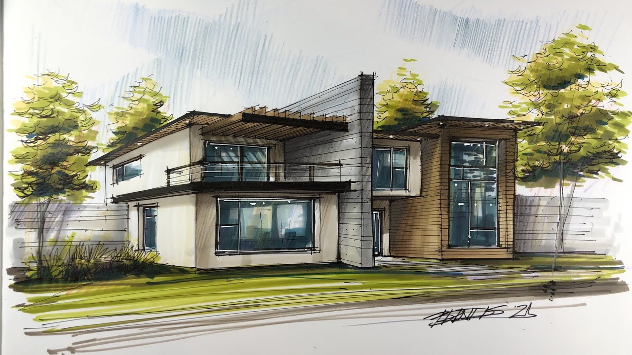 architecture sketching house 26