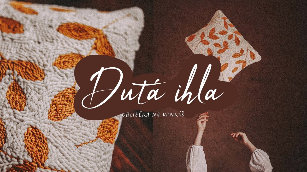 Dutá ihla - obliečka na vankúš (Punch Needle DIY)