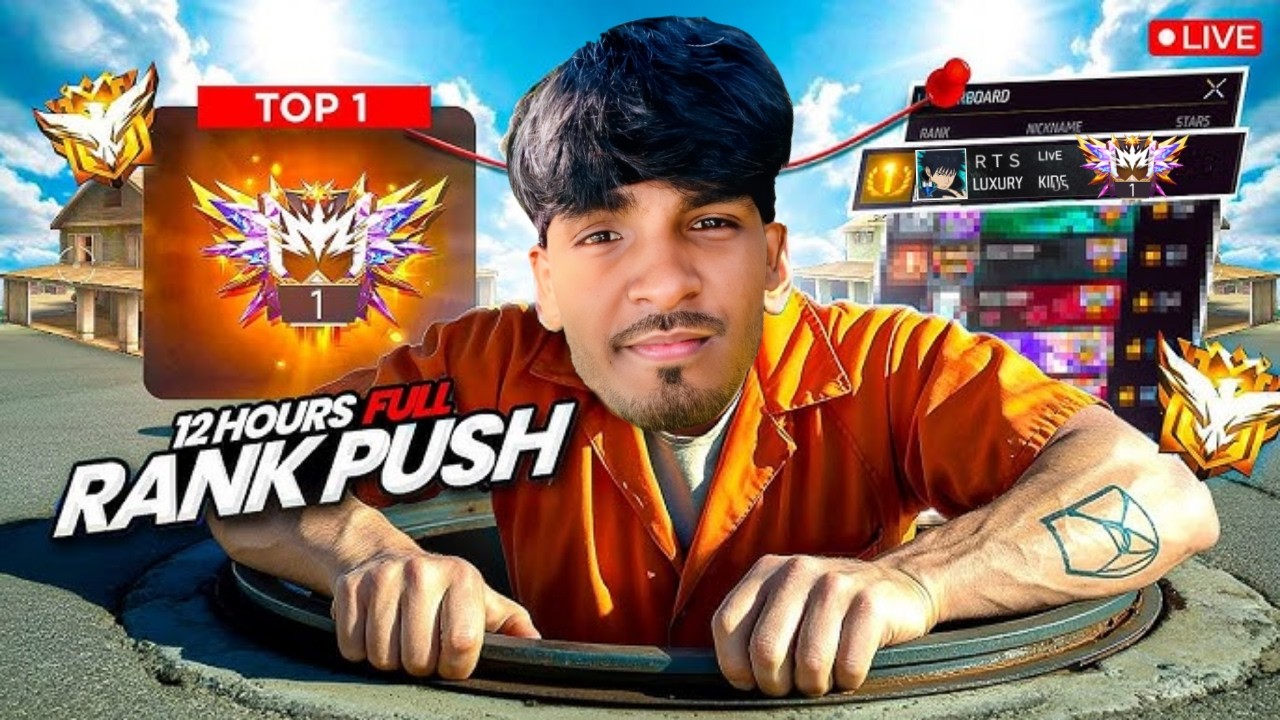 New Rank S49 Grandmaster Top 1 Live Rank Push 😍❤Rts Live ✌ Free Fire LIVE! #ff #freefire  #gamingrts