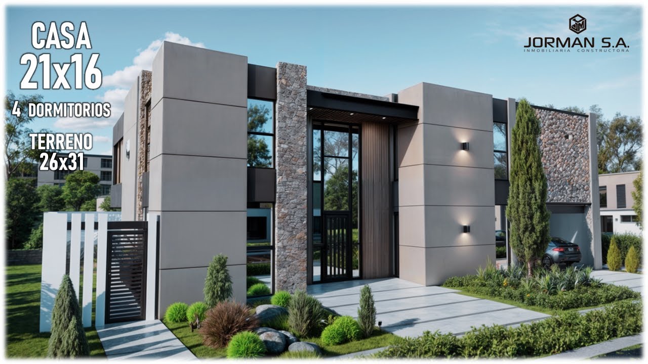 Modern House Design with 5 Bedrooms Family Home | 21x16m 2 Storey | Jorman HomeDesigns