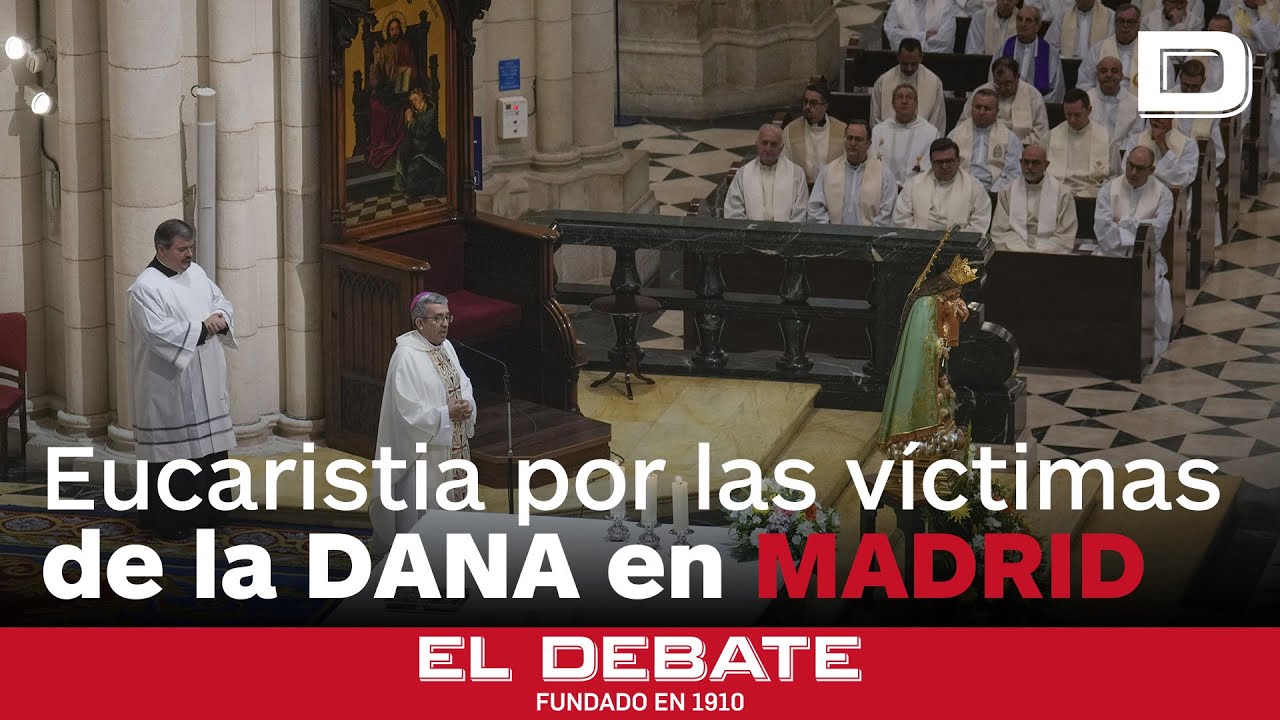 Cientos de personas participan en la Eucaristía por las víctimas de la DANA en la Almudena