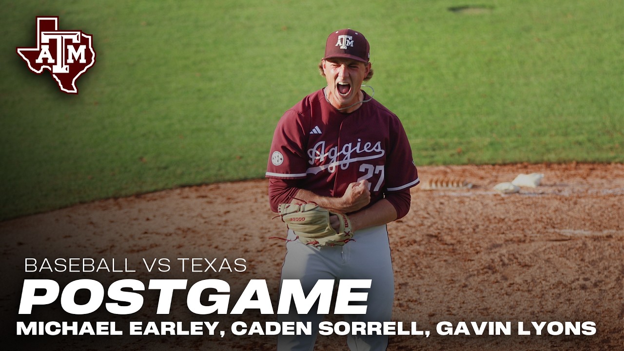 Michael Earley, Caden Sorrell, Gavin Lyons: Baseball Postgame vs Texas