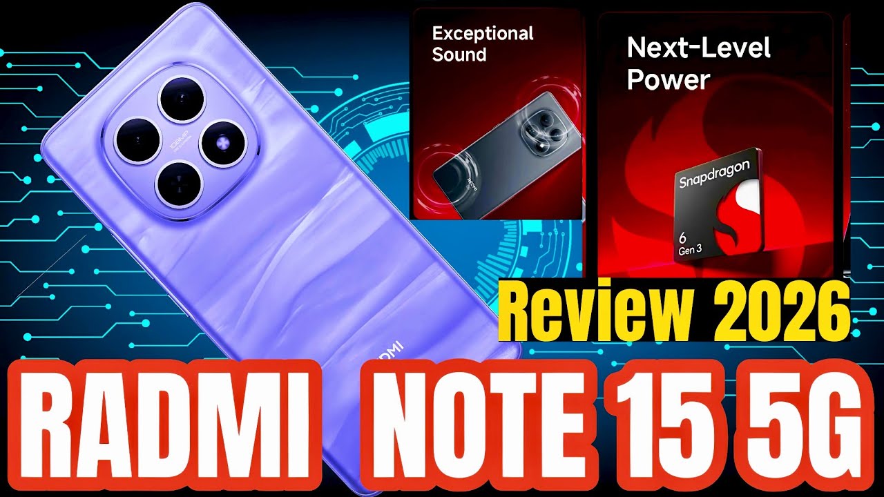 REDMI NOTE 15 5G, POWDER FULL, CHIPSET & 108MP CAMERA & FEATURES REVIEW 2026 #tech 
